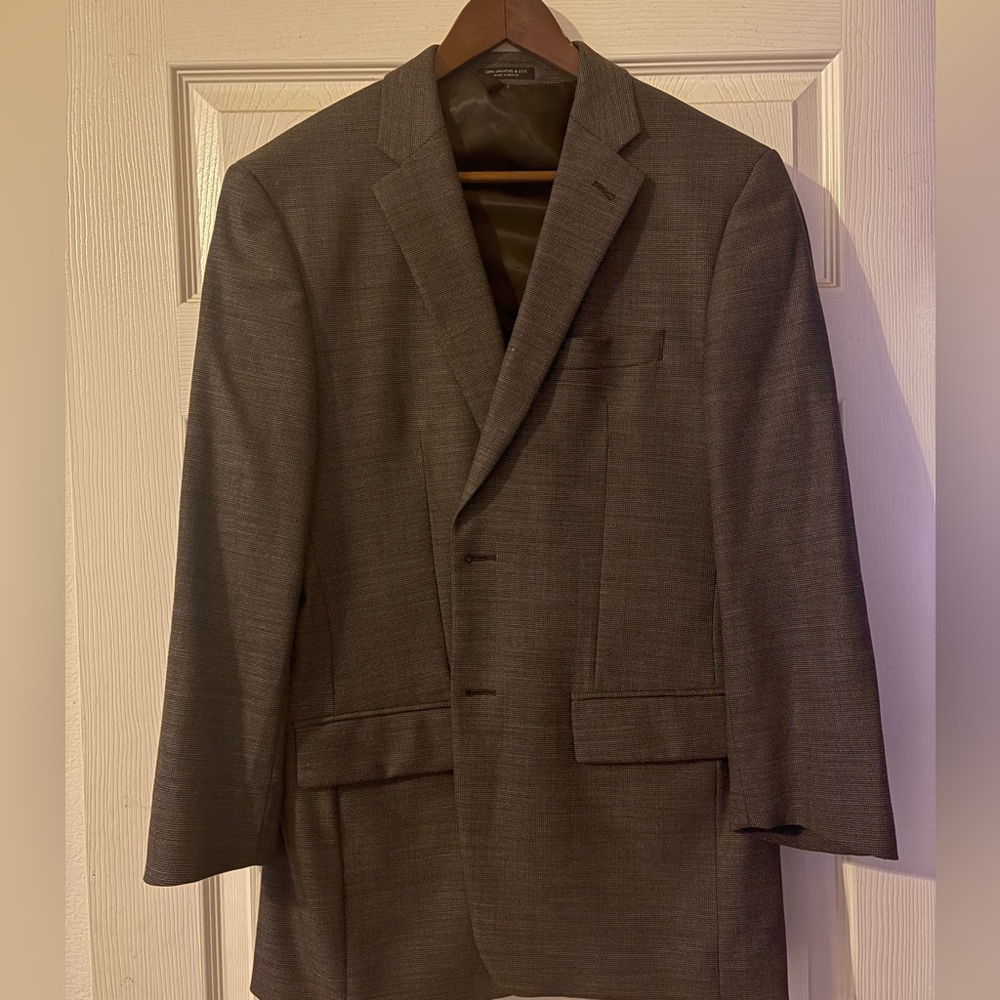 John Varvatos Textured Brown Jacket